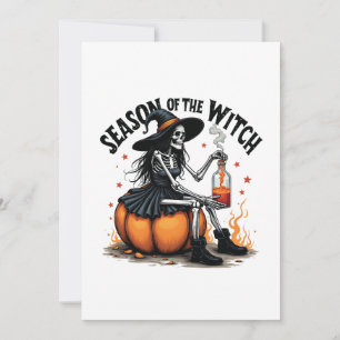 Season Of the Witch Spooky Hallowee Wtich  Thank You Card