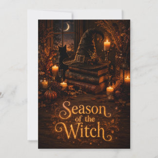 ​Season of the Witch Vintage Gothic Halloween Holiday Card