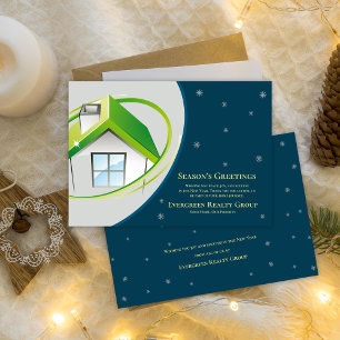 Season’s Greetings Real Estate Realtor Business Ho Holiday Card