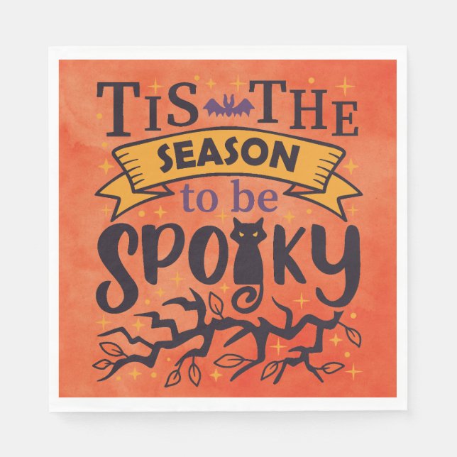 Season To Be Spooky Halloween Napkin (Front)