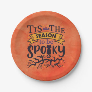 Season To Be Spooky Halloween Paper Plate