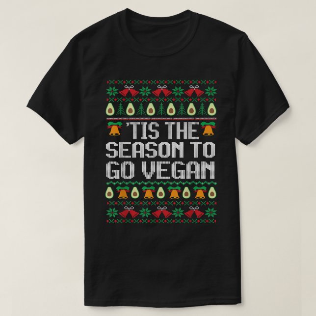 Season To Go try Vegan Avocado Ugly Sweater Christ (Design Front)