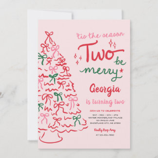 Season Two Be Merry Coquette Christmas Birthday Invitation