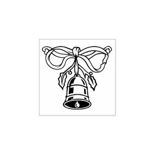 Seasonal Bell Decor Rubber Stamp