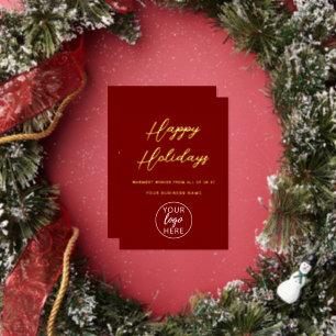 Seasonal Business Foil Holiday Card