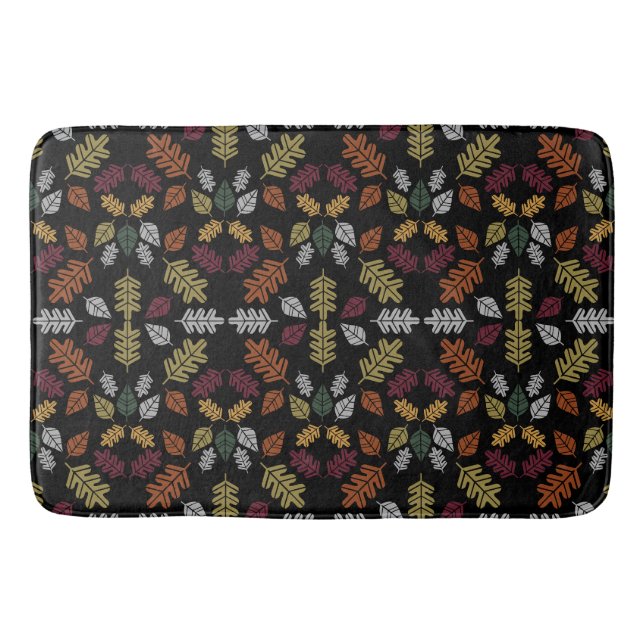Seasonal Change Autumn Leaf Fall Bath Mat (Front)