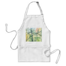 Seasonal Chef Watercolor Apron, Personalize it 