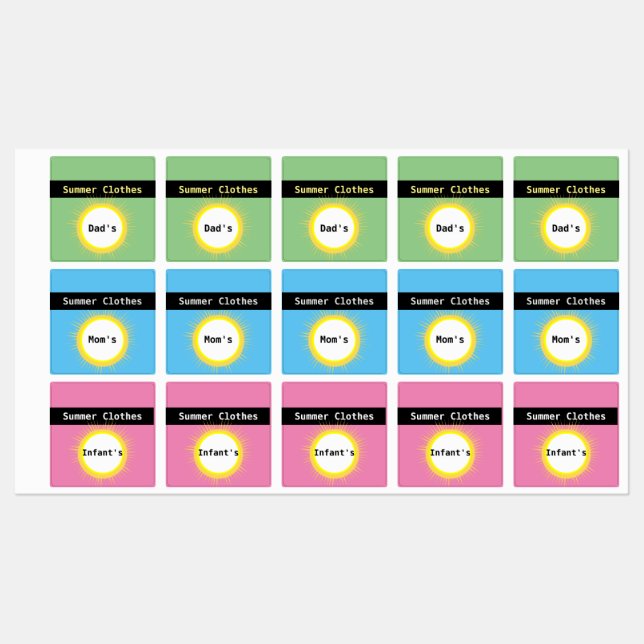 Seasonal Clothing Storage / Home Organization (Sheet)
