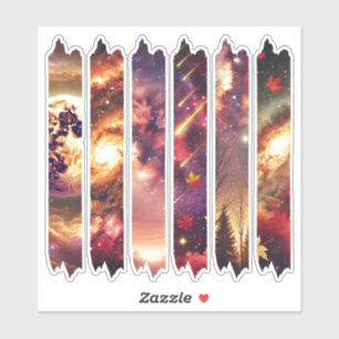 Seasonal Cosmic Fall Washi Tape Planner Stickers