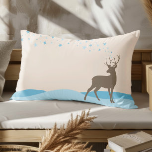 Seasonal Cute Deer Modern Minimalist no-photo  Lumbar Pillow