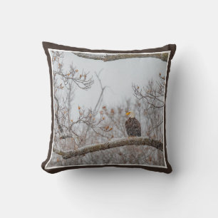 Seasonal  Eagles Throw Pillow