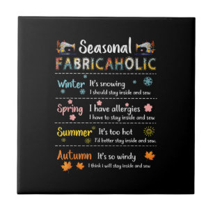 Seasonal Fabricaholic Winter Spring Summer Autumn Tile