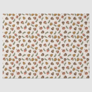 Seasonal Fall Mushrooms and Acorns Tissue Paper