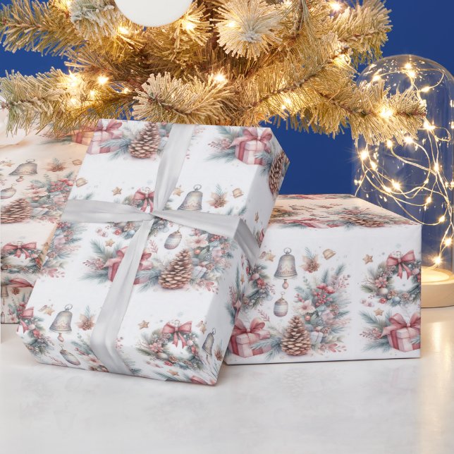 Seasonal festive Christmas wrapping paper (Holidays)