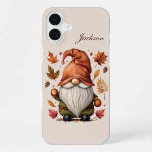 Seasonal gnome add name  iPhone 16 plus case