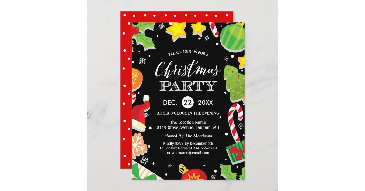 Seasonal Holiday Family Reunion Christmas Party Invitation | Zazzle.ca