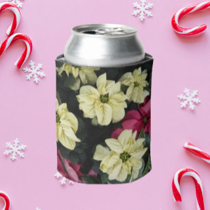 Seasonal Holidays Poinsettias Floral Can Cooler