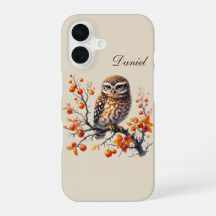 Seasonal owl add name  iPhone 16 case