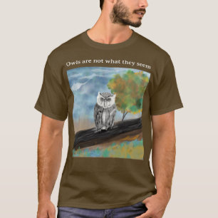 Seasonal Owl Painting in Nature Wonders T-Shirt