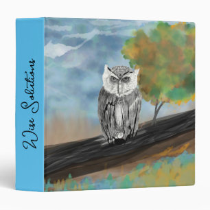Seasonal Owl Print Binder