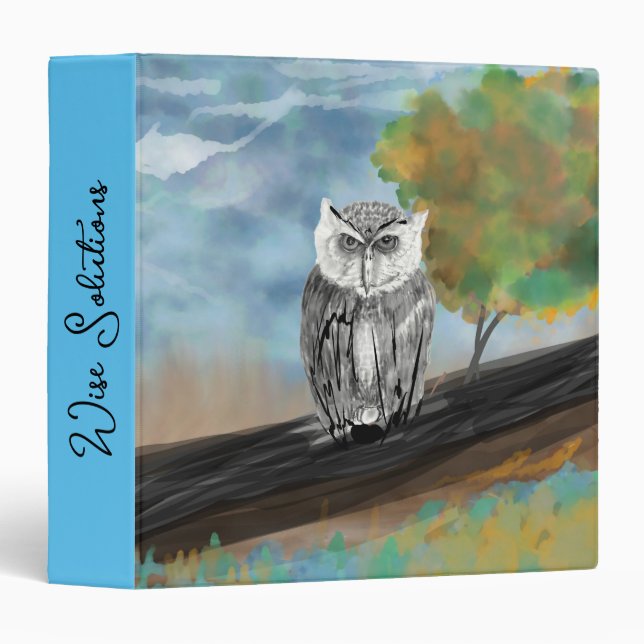 Seasonal Owl Print Binder (Front/Spine)