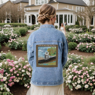 Seasonal Owl Print Denim Jacket