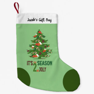 Seasonal Personalized Kids Christmas Tree Small Christmas Stocking
