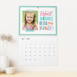Seasonal Quotes Modern Photo Calendar<br><div class="desc">Personalize each page with your photos and create a one-of-a-kind calendar as a gift for yourself or someone else! More designs are available at our store: www.berryberrysweet.com</div>