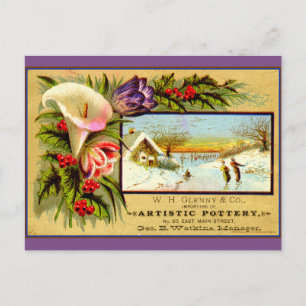 Seasonal reminiscence: ice skating postcard