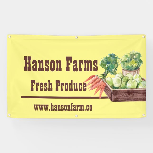 Seasonal Roadside Farm Customizable  Banner (Horizontal)