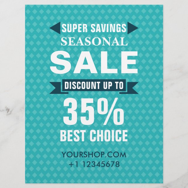 Seasonal SALE Discount Shop Flyer (Front)