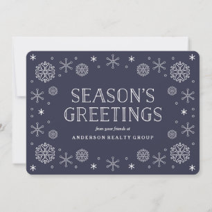 Seasonal Snowflakes Corporate Holiday Invitation