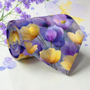 Seasonal Spring Colourful Floral Necktie Tie