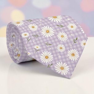Seasonal Spring Lavender Floral Necktie Tie