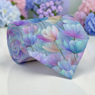 Seasonal Spring Tullip Floral Necktie Tie