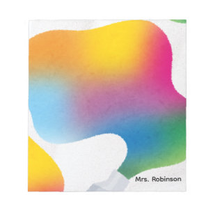 Seasonal Sprouting Rainbow Colors Teacher Notepad