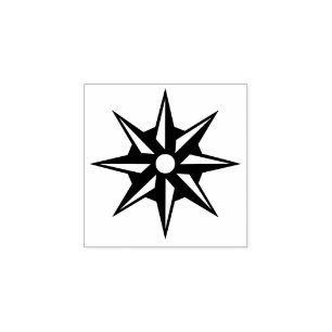 Seasonal Star Decor Rubber Stamp