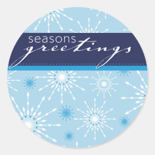 SEASONAL STICKER SEAL :: patterned snowflake P5