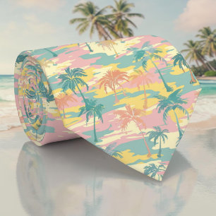 Seasonal Summer Palm Trees Necktie Tie