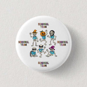Seasonal Team Halloween 1 Inch Round Button
