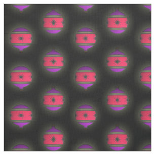 Seasonal Tree Globes Christmas Decor on Black Fabric