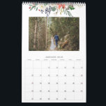 Seasonal Watercolor Foliage Monthly Photo Calendar<br><div class="desc">Customize with 14 or more of your own photos including front and back covers. Customize the layout of the days as well.</div>