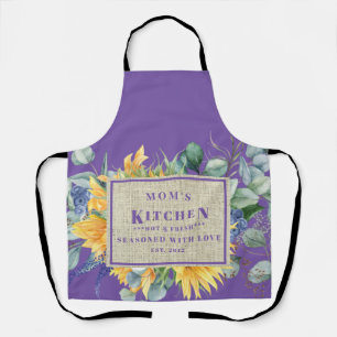 Seasoned with Love Mom's Kitchen Custom Lavender Apron