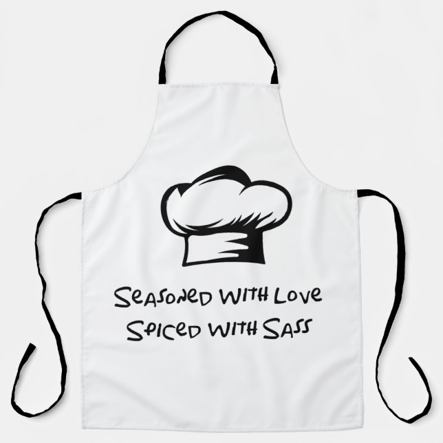 Seasoned With Love Spiced With Sass Apron (Front)