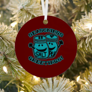 Seasonings Greeting Felt Look Spices Holiday Metal Ornament