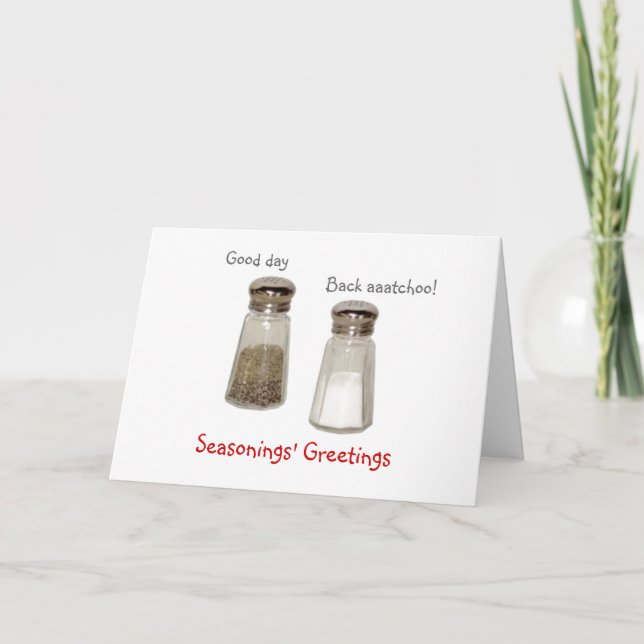 Seasonings' Greetings Holiday Card (Front)