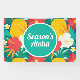 Season's Aloha Hawaiian Banner