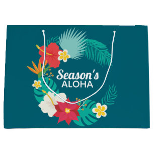 Season's Aloha Hawaiian Large Gift Bag