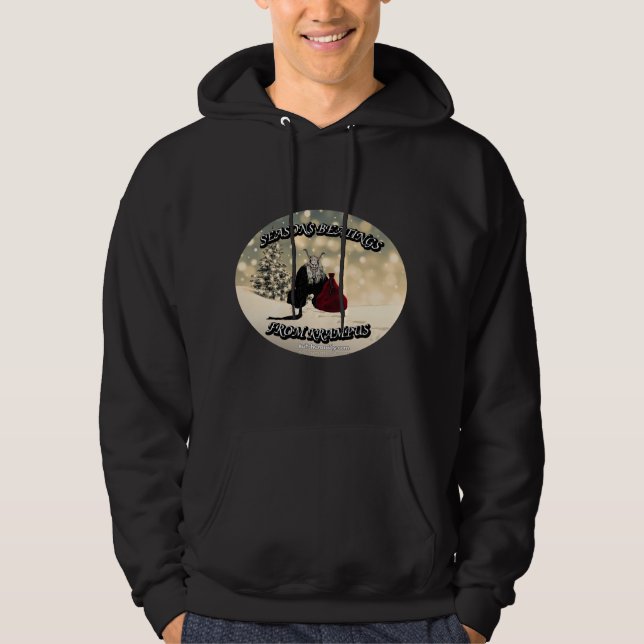 Seasons Beatings From Krampus - Christmas Hoodie (Front)