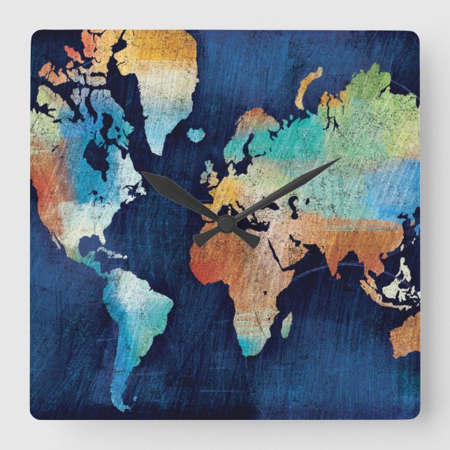 Seasons Change Square Wall Clock (Front)